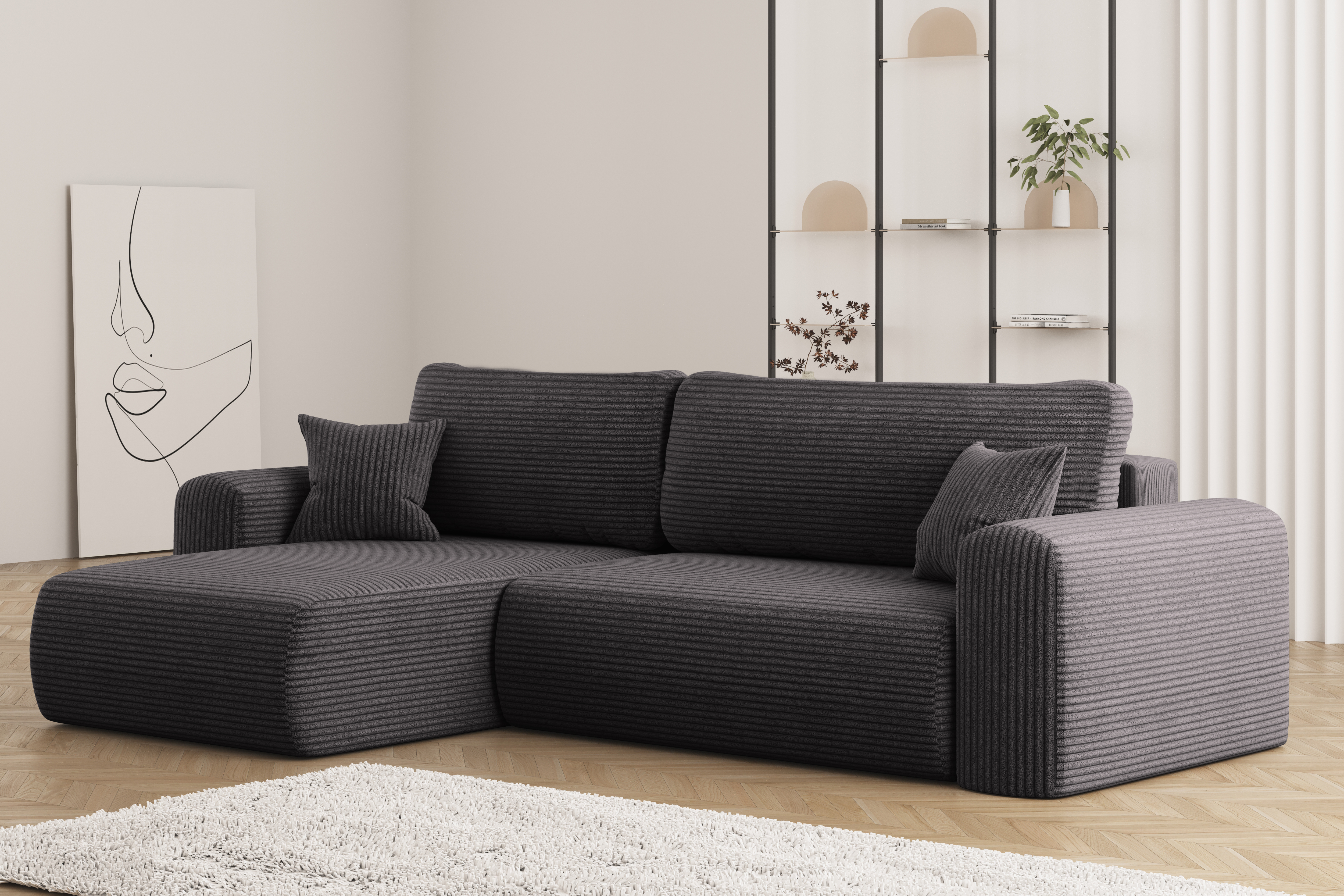 Capri L Ecksofa Poso Stoff 22
